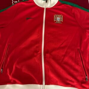 Nike Red and White Jacket with Portugal Emblem🔥🔥